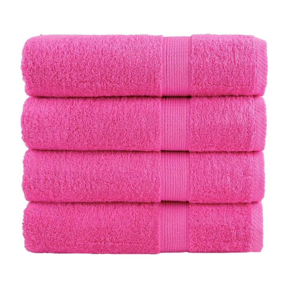 Premium Hand Towels SOLUND 4 pcs Pink 600 gsm