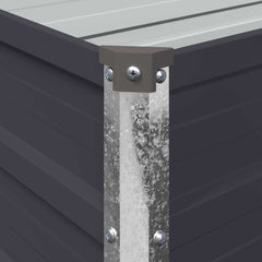 Raised Garden Bed Anthracite Galvanised Steel