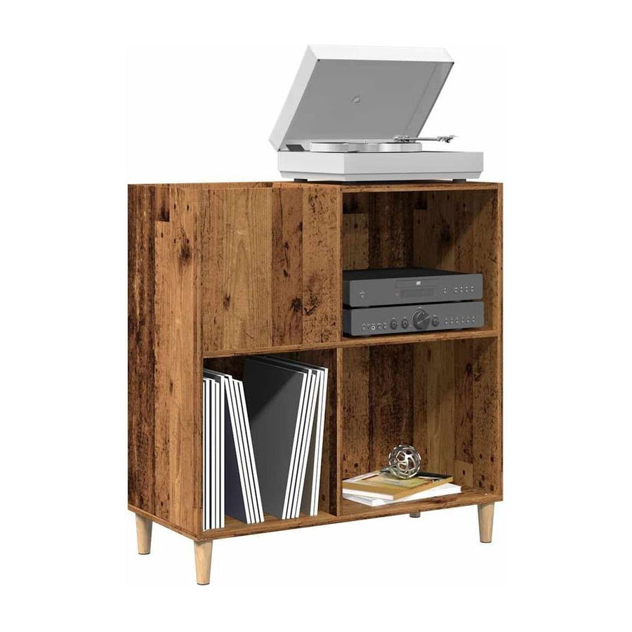 Record Cabinet Old Wood Engineered Wood