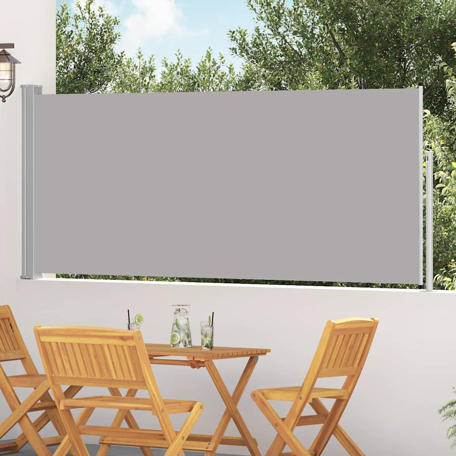 Retractable Side Awning Grey