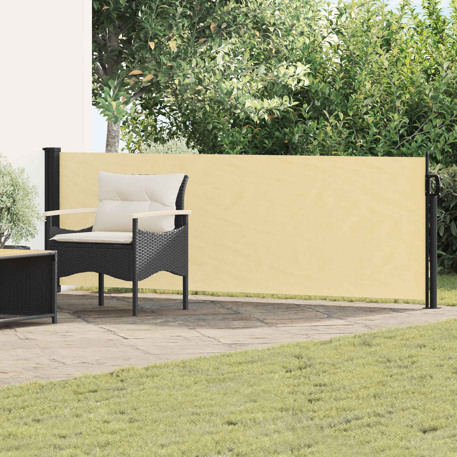 Retractable Side Awning Rectangular Polyester Sand