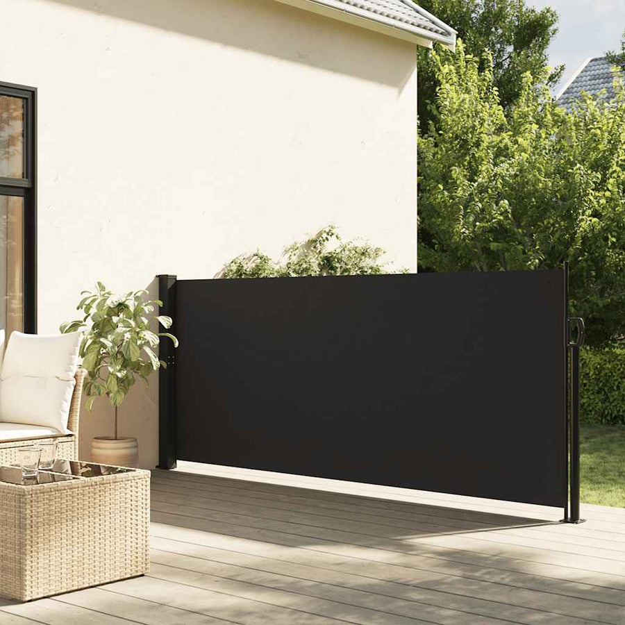 Retractable Side Awning Black