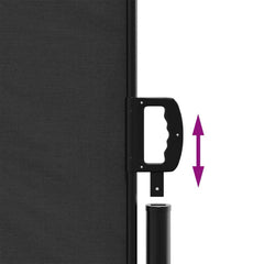 vidaXL Retractable Side Awning Black 220x1200 cm 6