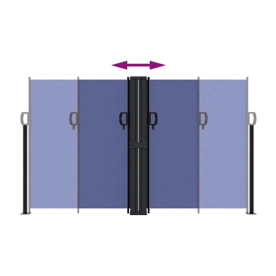 Retractable Side Awning Blue