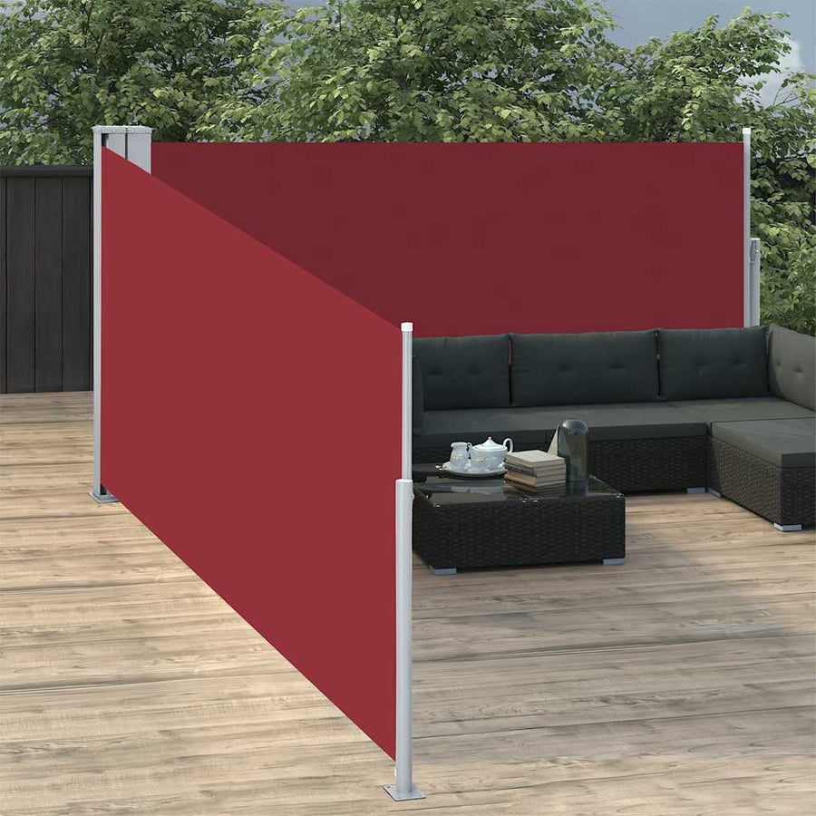 Retractable Side Awning Red
