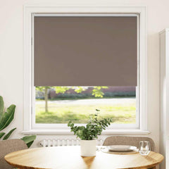 vidaXL Roller Blind Blackout Coffee 110x130 cm Fabric Width 105.7 cm 1