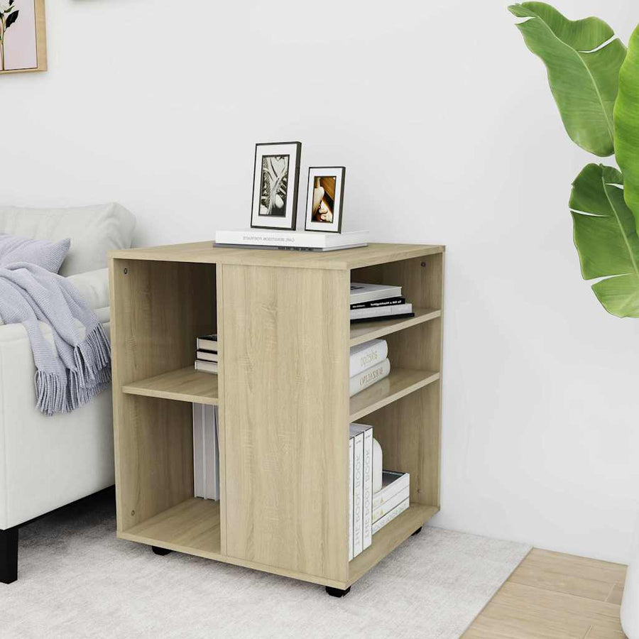 Rolling Cabinet Sonoma Oak Engineered Wood