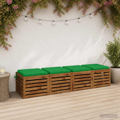 Seat Cushions SOEST 4 pcs 100% Polyester Green