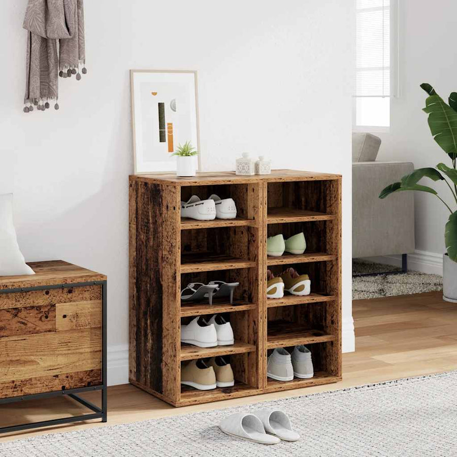Shoe Cabinets 2 pcs Old Wood Engineered Wood