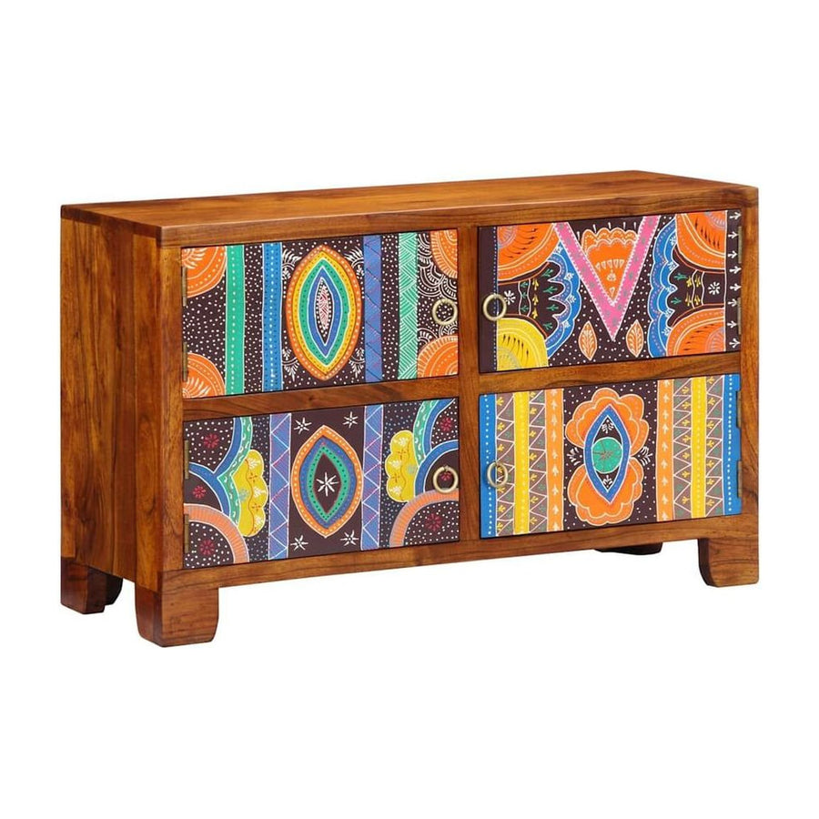 Shoe Cabinet Solid Acacia Wood Brown