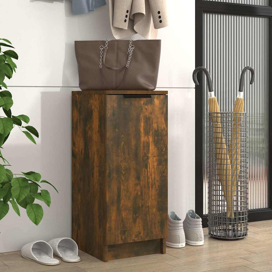 Shoe Cabinet Smoked Oak Engineered Wood