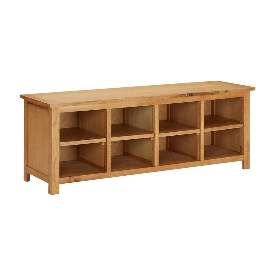 Shoe Rack Solid Oak Wood with eight open compartments