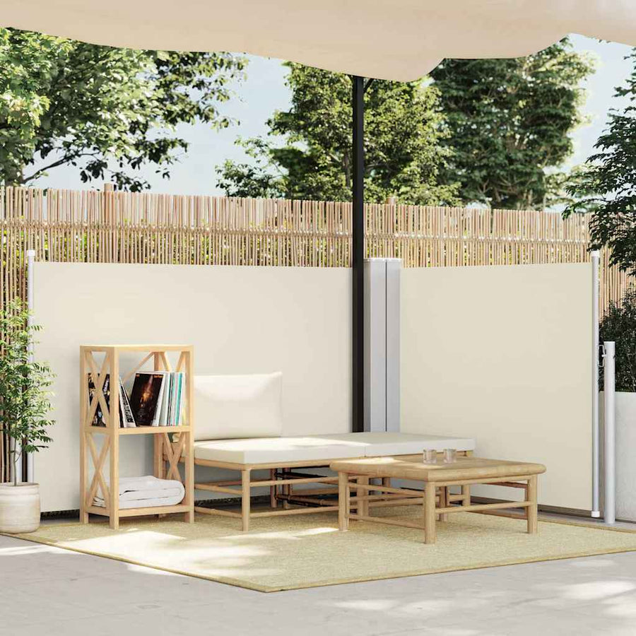 Retractable Side Awning Cream