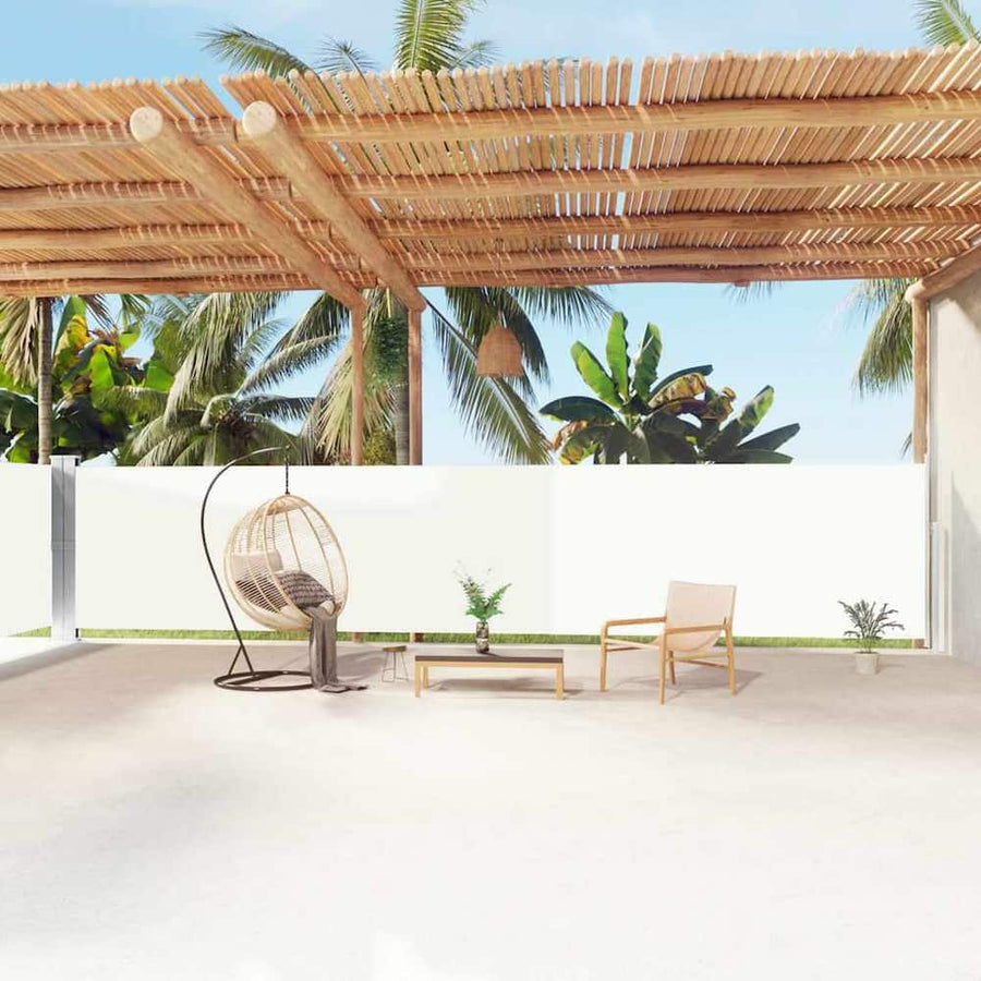 Retractable Side Awning Cream