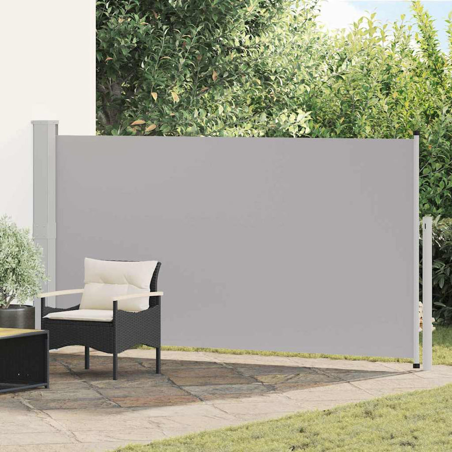 Patio Retractable Side Awning Grey