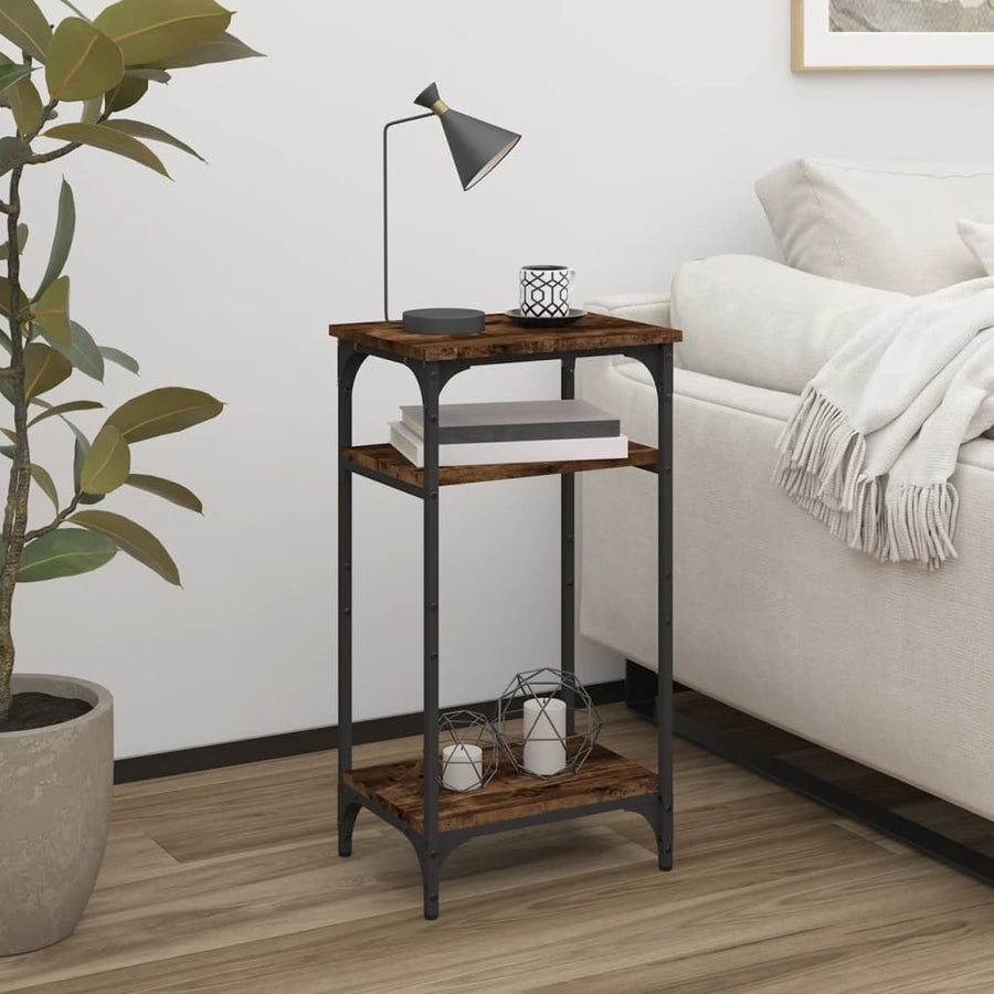 Side Table Smoked Oak Engineered Wood