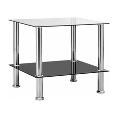 Side Table Transparent Tempered Glass