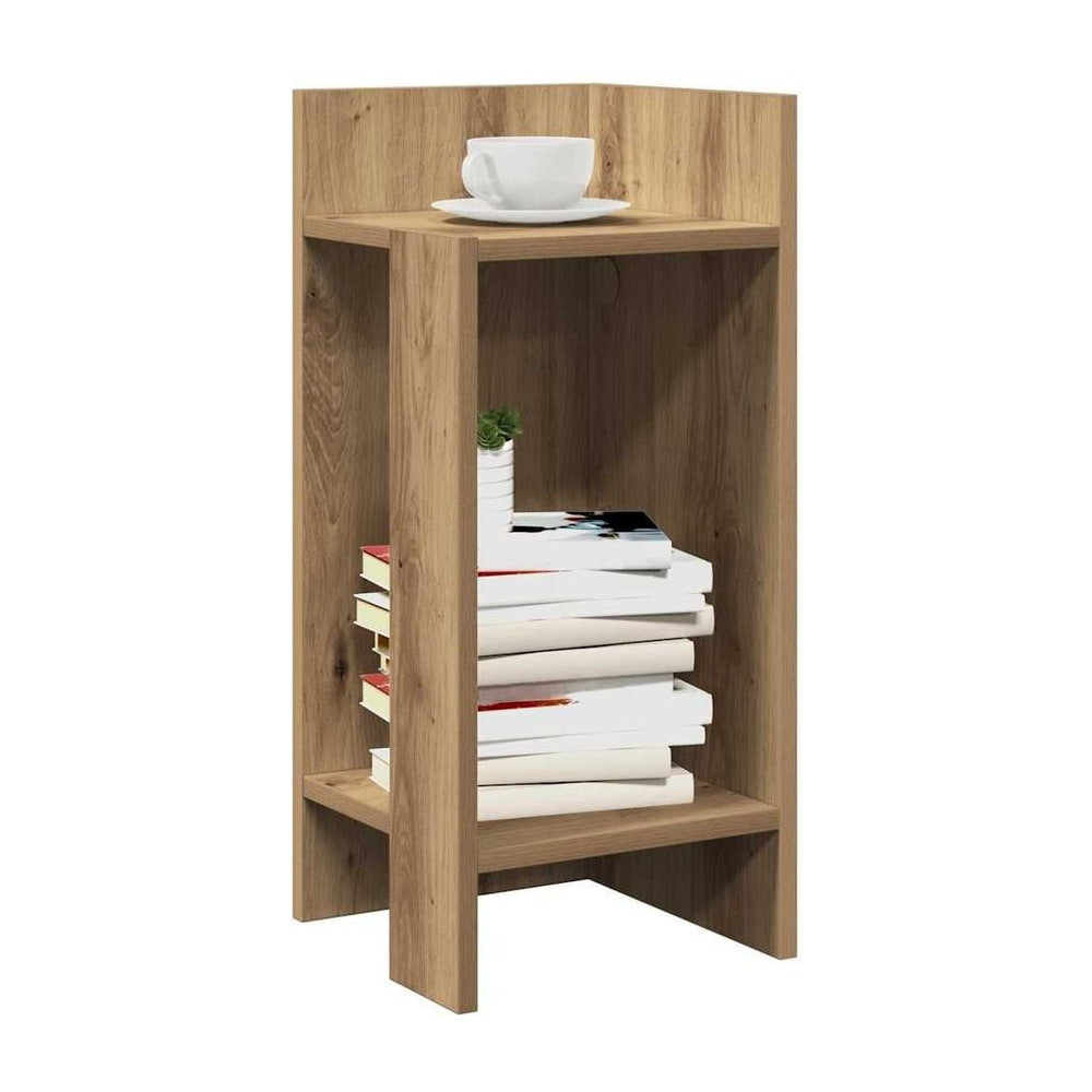 Side Tables 2 pcs with Shelf Artisan Oak