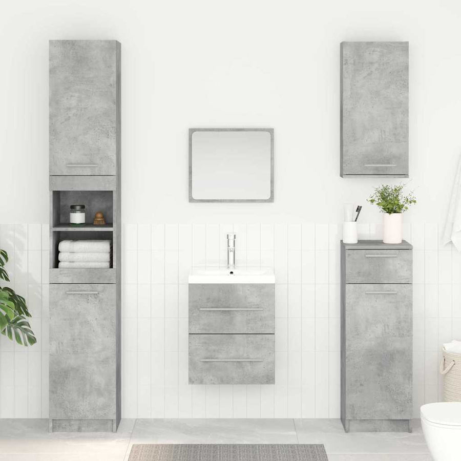 Sink Cabinet Concrete Grey Engineered Wood