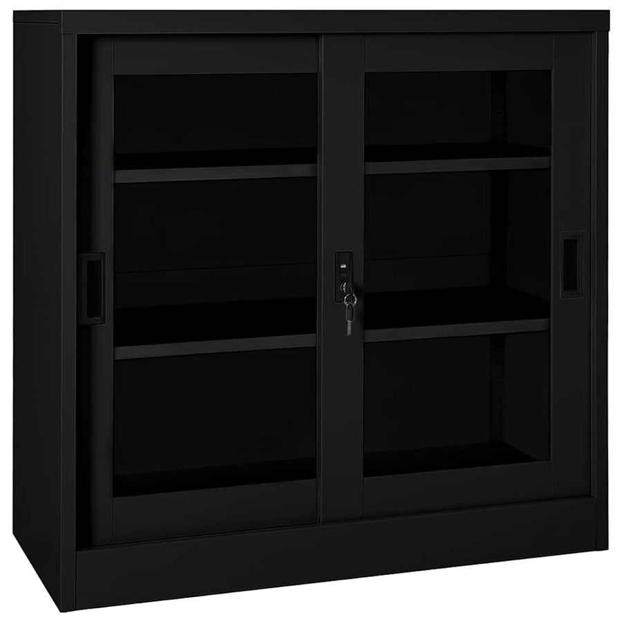 Sliding Door Cabinet Black