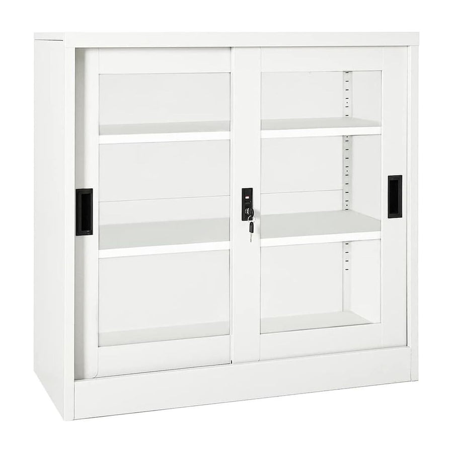 Sliding Door Cabinet White