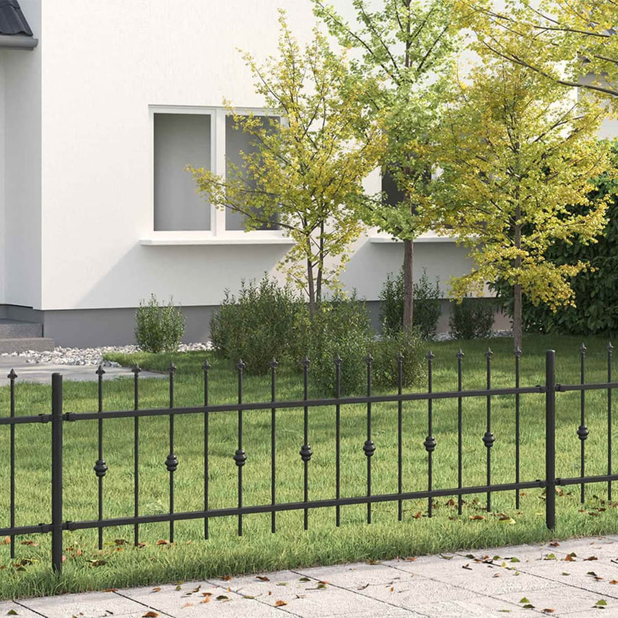 Spike Fence ASTEN Powder-Coated Steel Black