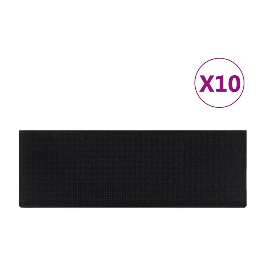 vidaXL Stair Treads 10 pcs Rubber shown with a quantity indicator circle