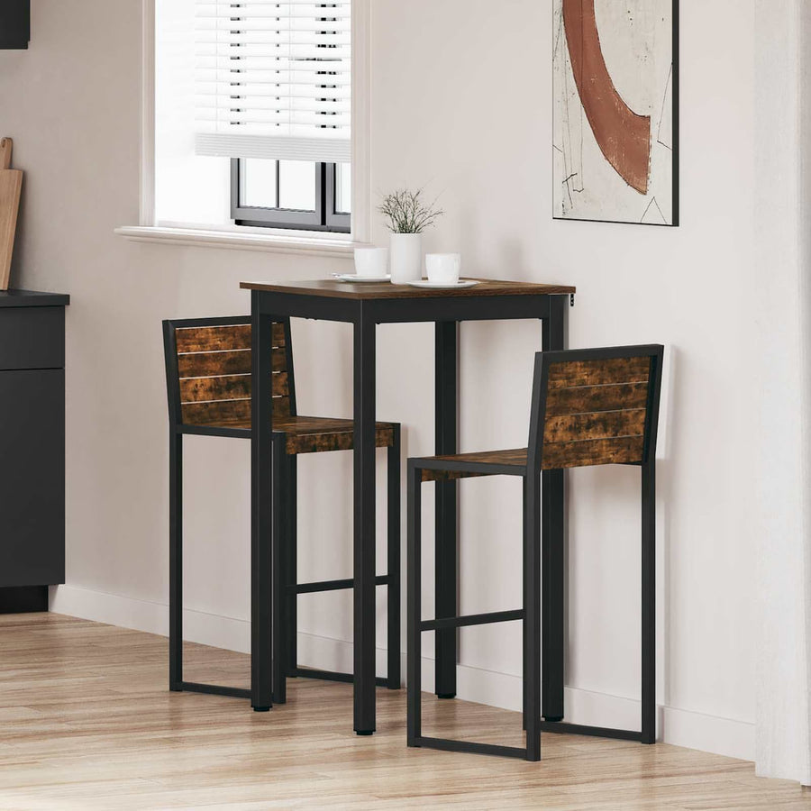Standing Bar Table Engineered Wood Square