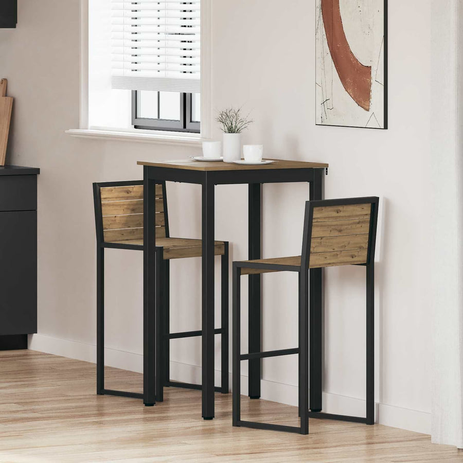 Standing Bar Table Engineered Wood Square
