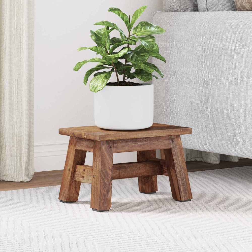 vidaXL Stool Natural 30 x 20 x 20 cm Mahogany Wood 1
