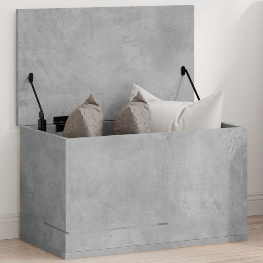 Storage Box Concrete Grey Engineered Wood
