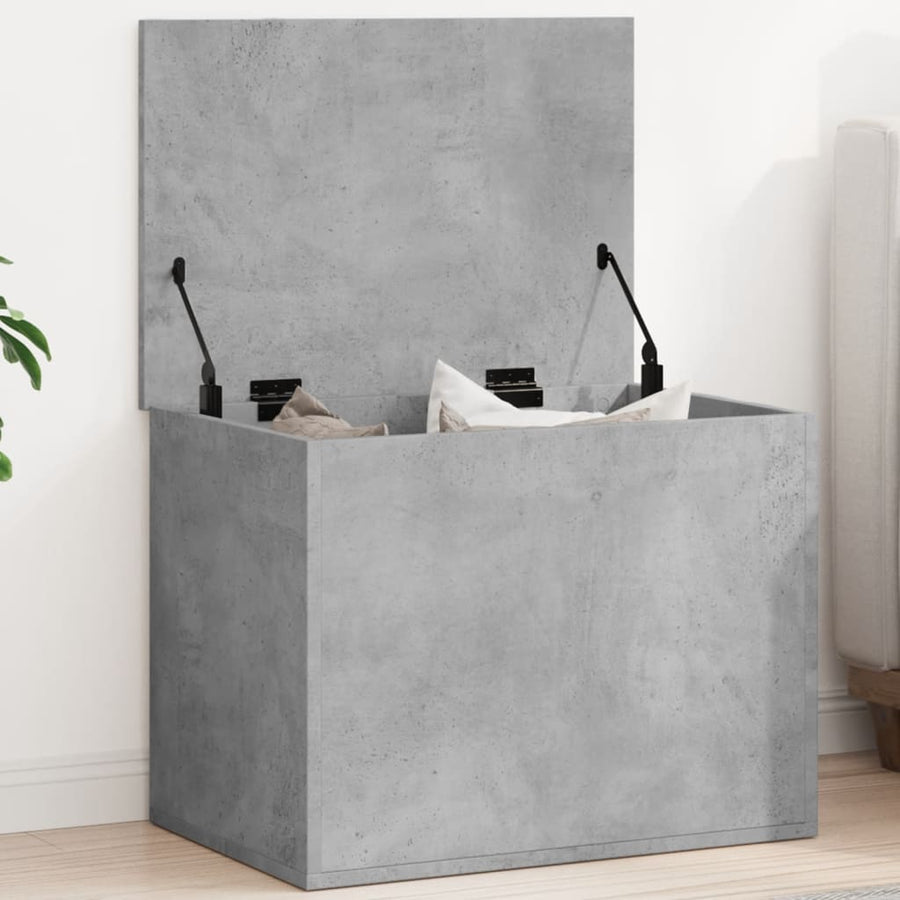Storage Box Concrete Grey Engineered Wood