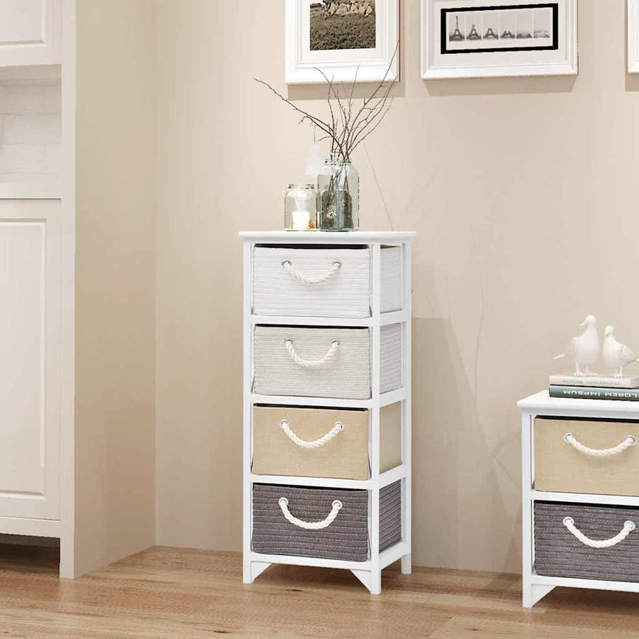 Storage Cabinet 4 Drawers Wood