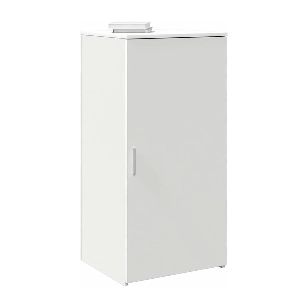 Storage Cabinet White Engineered Wood