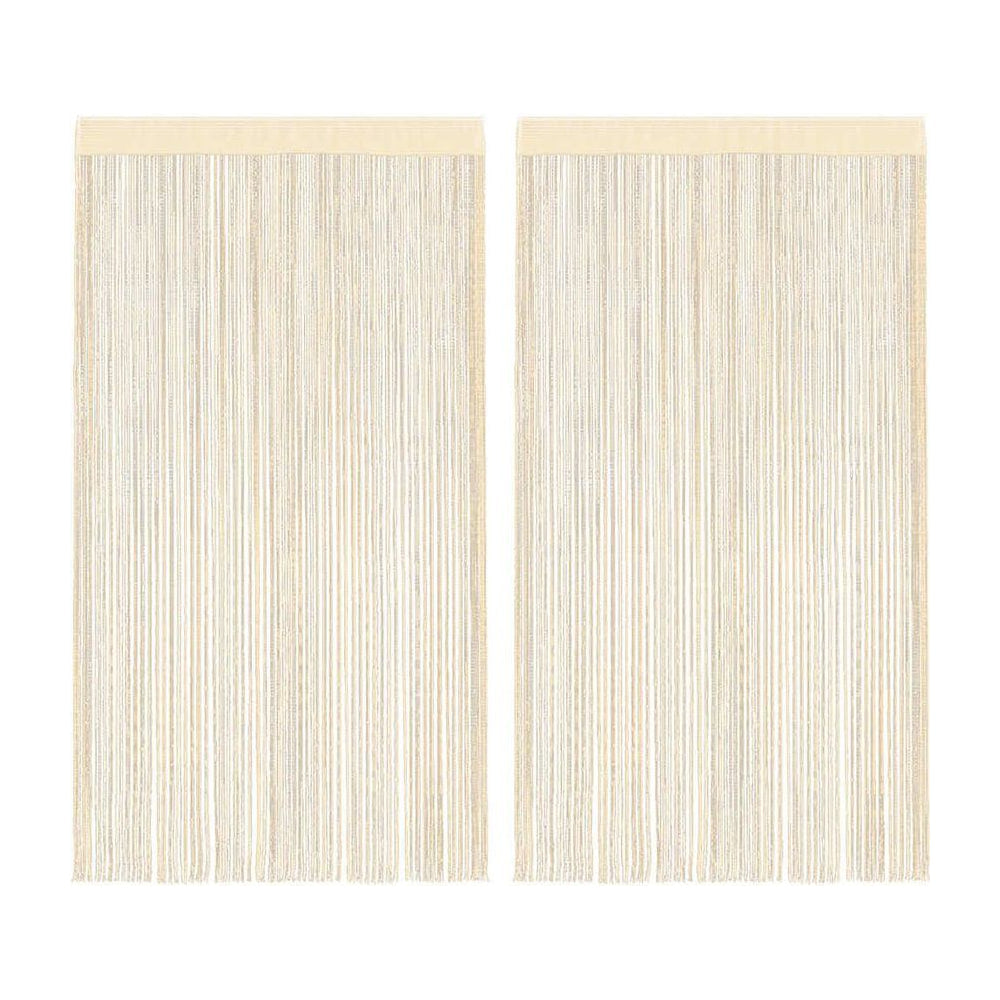 String Curtains 2 pcs Cream