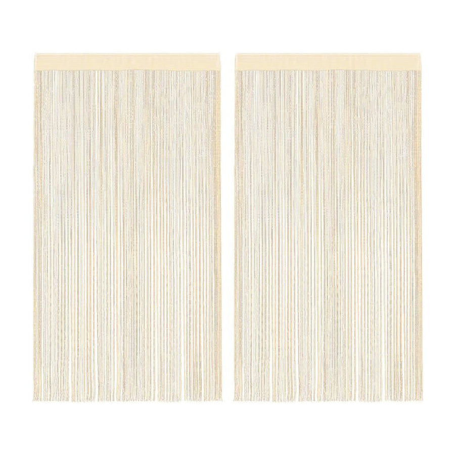 String Curtains 2 pcs Cream
