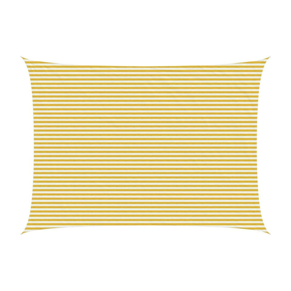 Sunshade Sail Rectangular Yellow and White