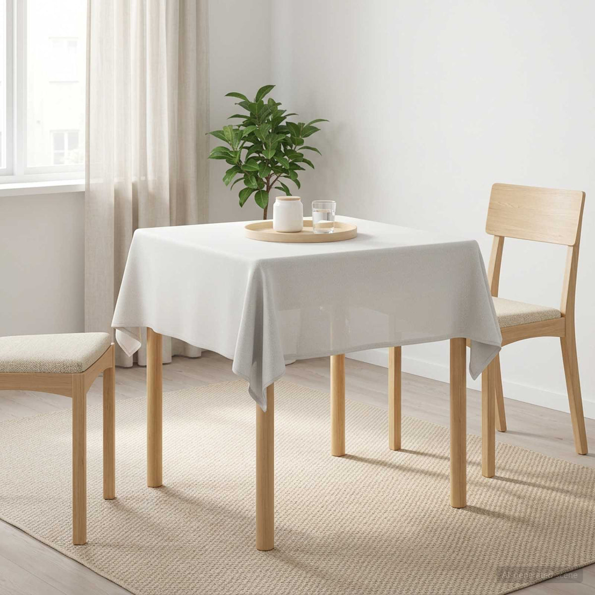 vidaXL Table Cloth 5 pcs White 110 x 110 cm Square 1