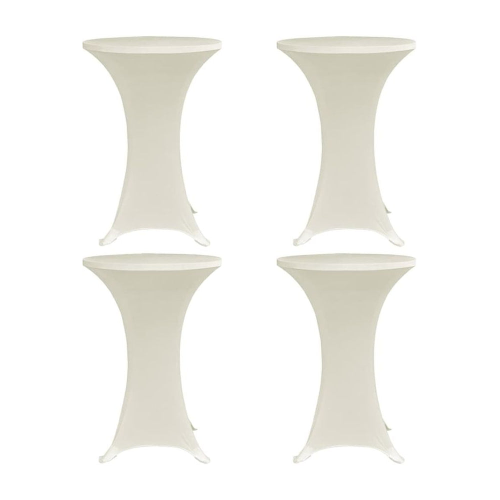 Standing Table Cover Cream Stretch 4 pcs