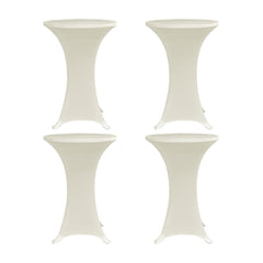 Standing Table Cover Cream Stretch 4 pcs