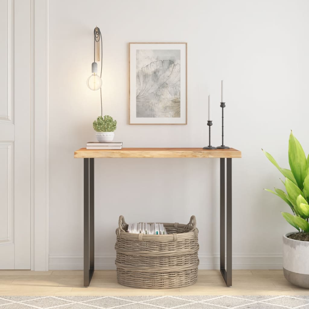Table Top Rectangular Solid Wood Acacia Live Edge