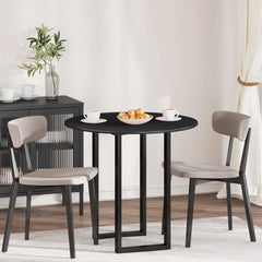 Table Top Round Engineered Wood Black