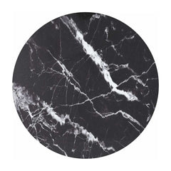 Table Top Black Tempered Glass with Marble Design