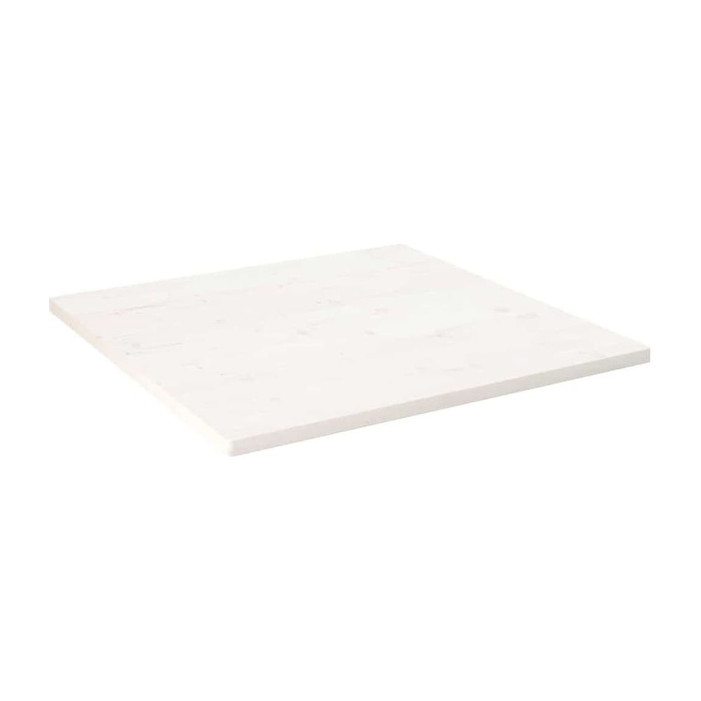 Table Top White Solid Wood Pine Square