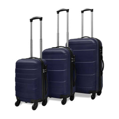 Three Piece Hardcase Trolley Set Blue 45,5/55/66 cm