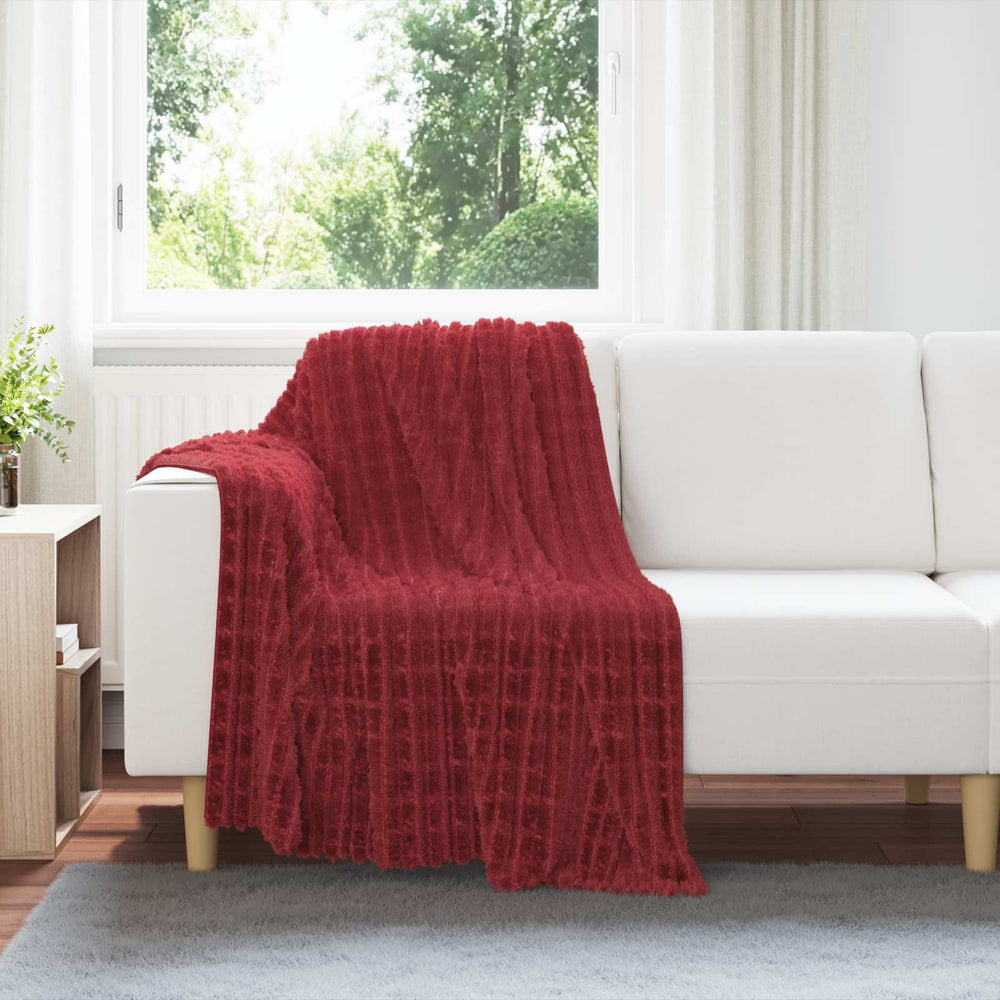 Throw Blankets 6 pcs Bordeaux Red 2.75 kg Fleece