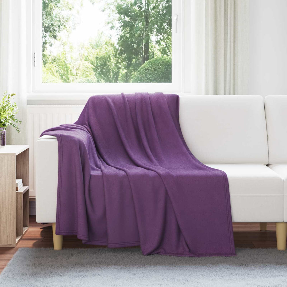 Throw Blankets 6 pcs Purple 2.61 kg Fleece