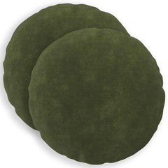 vidaXL Throw Pillow 2 pcs HEERLEN Green Dia. 60 cm Microfiber Fleece 1