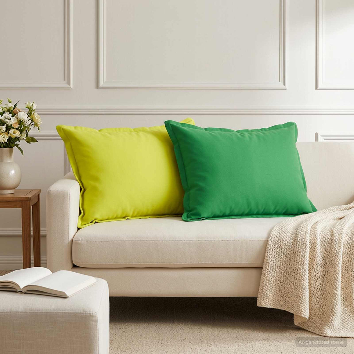 Throw Pillow HOUTEN Green Polyester