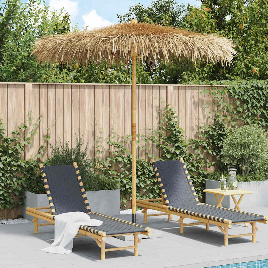 Tiki Umbrella with Banana Leaf Canopy 240 cm Bamboo